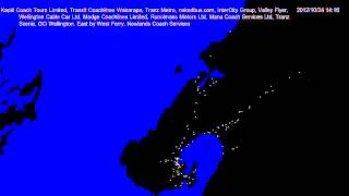 preview picture of video 'Wellington transit (Metlink): one day of activity'