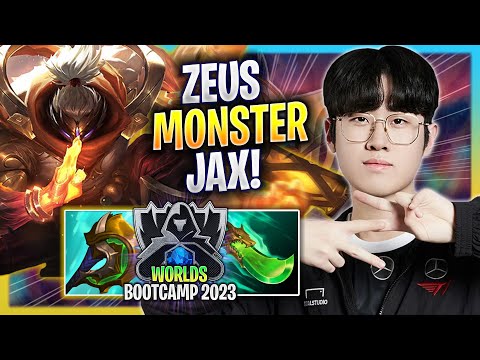 ZEUS IS A MONSTER WITH JAX! - T1 Zeus Plays Jax TOP vs Gnar! | Bootcamp 2023