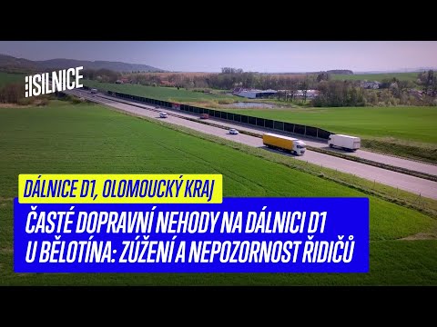 Časté dopravní nehody na dálnici D1 u Bělotína: Zúžení a nepozornost řidičů / Olomoucký kraj