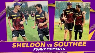 On-ground Funny Moments - Sheldon Jackson vs Tim Southee | KKR