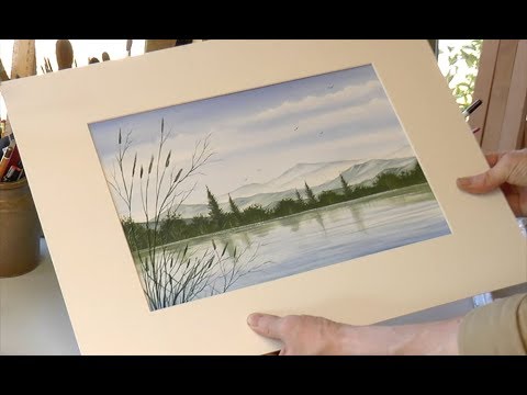 A 30 Minute Watercolour Painting, a Mountainside Lake