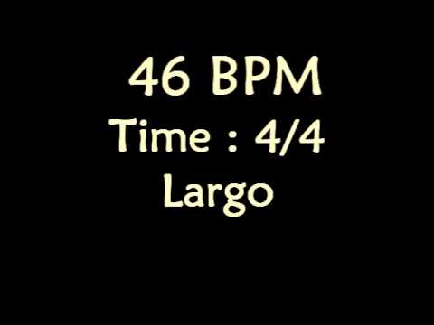 46 BPM Metronome Click Track on 4/4