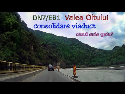 DN7 Valea Oltului - stadiu consolidare viaduct Caciulata-Brezoi