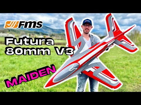 PERFECT MAIDEN • FMS Futura V3 80mm EDF Jet PNP RC PLANE • (English/Français 4K 60fps)