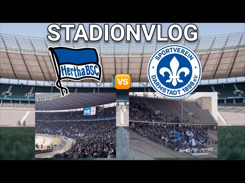 4Tore in der Tiefkühltruhe🥶⚽️ | Hertha BSC 🆚 SV Darmstadt 98 | Stadionvlog⚽️