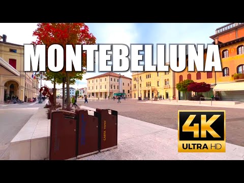 MONTEBELLUNA WALKING TOUR, ITALY 🇮🇹, ULTRA HD 4K 60fps,