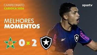 PORTUGUESA 0 X 2 BOTAFOGO | MELHORES MOMENTOS | 1ª RODADA | CAMPEONATO CARIOCA 2026