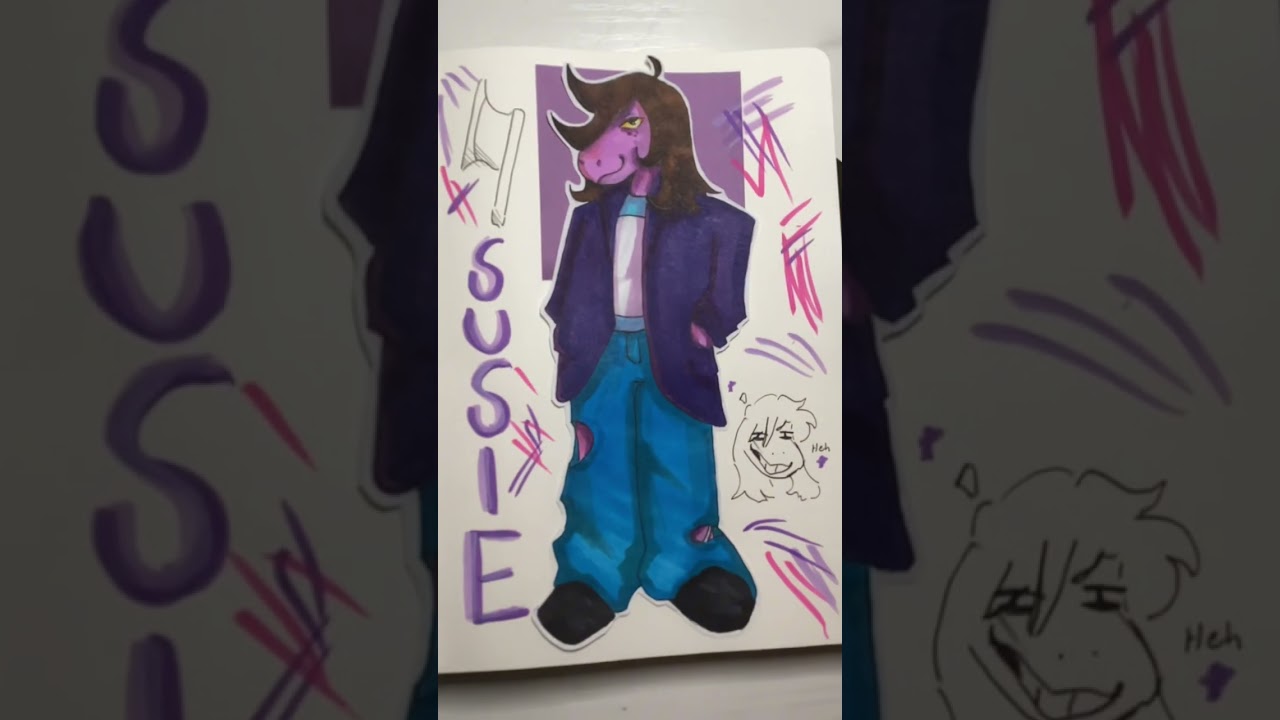Making art until I’m famous day 172 || Susie || #deltarune #susiedeltarune #art #drawing #shorts