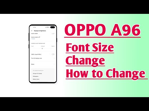 OPPO A96 Font Size Change How to Change