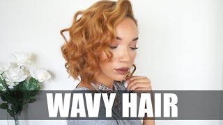 HAIR| How I Straighten My Natural Hair + Wavy Bob Tutorial!