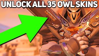 How to Unlock ALL 35 OVERWATCH LEAGUE SKINS!