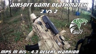 preview picture of video 'Airsoft Game Deathmatch 2 vs 2 - MP5 Desert Afghanistan Style & 4.3 Desert Warrior (M cam)'