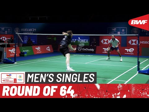 TotalEnergies BWF World Championships 2021 | Lino Munoz (MEX) vs Kalle Koljonen (FIN) | R64