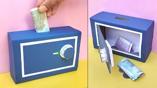 How to make cardboard safe locker | Cardboard money bank