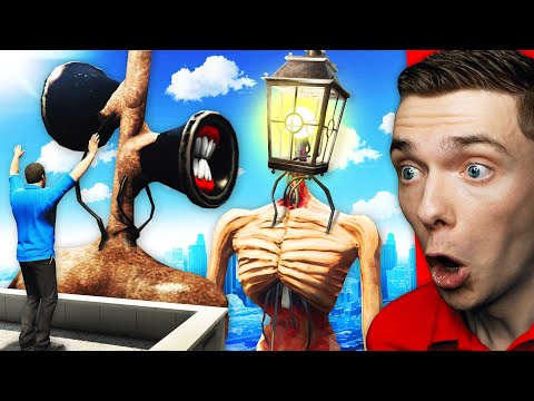 SIREN HEAD vs LIGHT HEAD In GTA 5 Mods (Epic Battle)