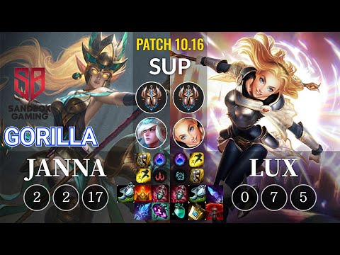 SB GorillA Janna vs Lux Sup - KR Patch 10.16
