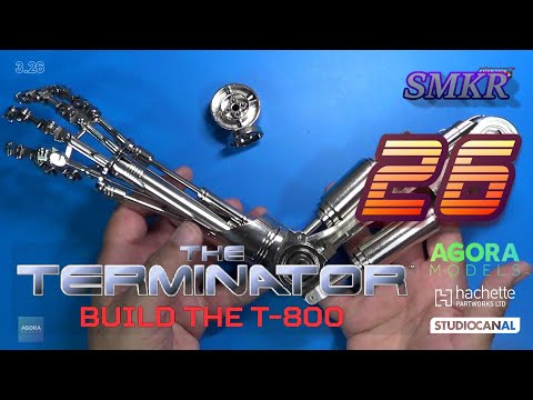 Agora Models Build the T-800 Terminator Pack 3 Stage 26 - Right Arm to Elbow Joint