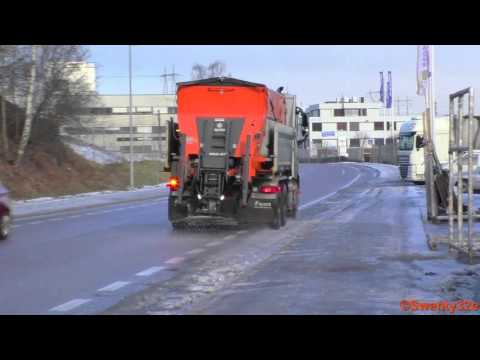 Volvo FH16 Dump Truck Spreading Salt