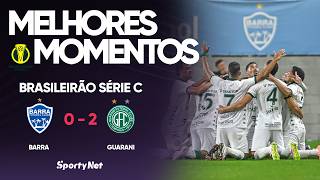 ATUAÇÃO DE NEUER DO CAÍQUE - Barra 0x2 Guarani - Melhores Momentos - Série C