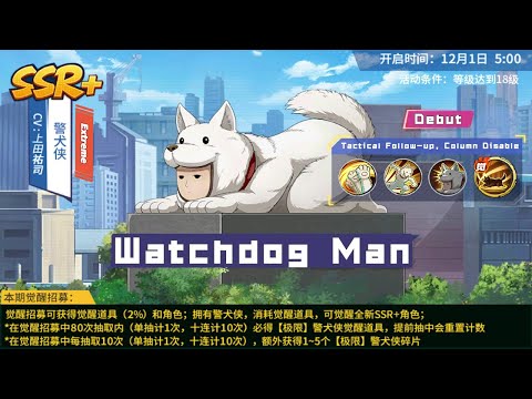 SSR+ Extreme Watchdog Man Full Skills Details