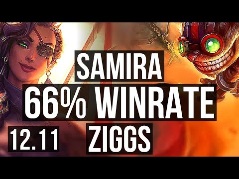 SAMIRA & Rakan vs ZIGGS & Bard (ADC) | 5/0/1, 66% winrate | KR Master | 12.11