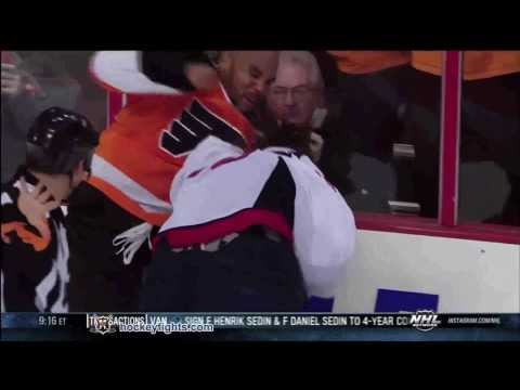 Capitals vs Flyers brawl 01 11 13