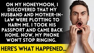 Shock on my honeymoon I found out my husband was trying to harm me, so I took his passport and left.