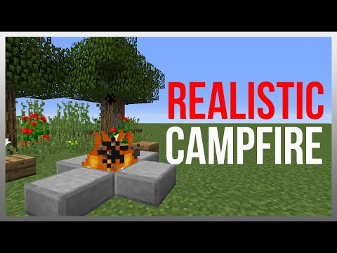 Minecraft 1.12: Redstone Tutorial - Realistic Campfire!