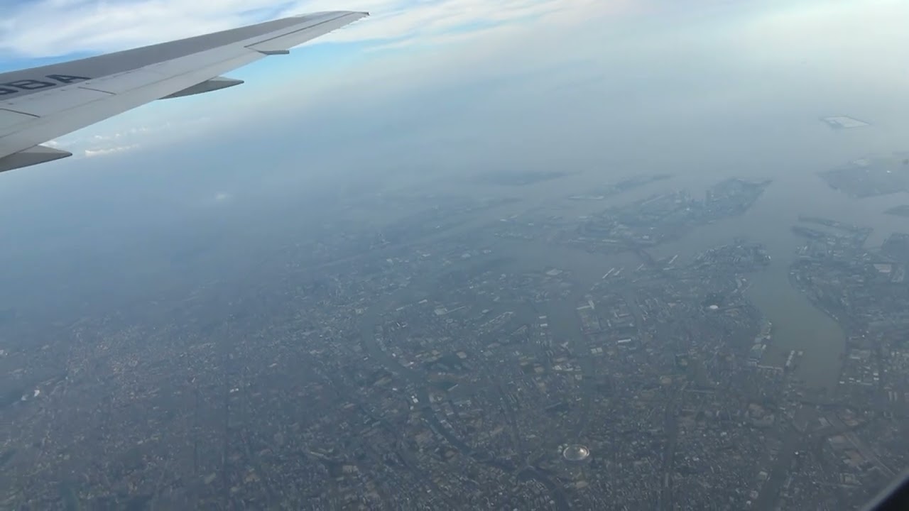 【機窓】ANA 伊丹発羽田行 NH032 離陸から着陸まで【USJ・京セラドーム・海ほたる】