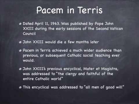 Pacem in terris – A Quick Overview