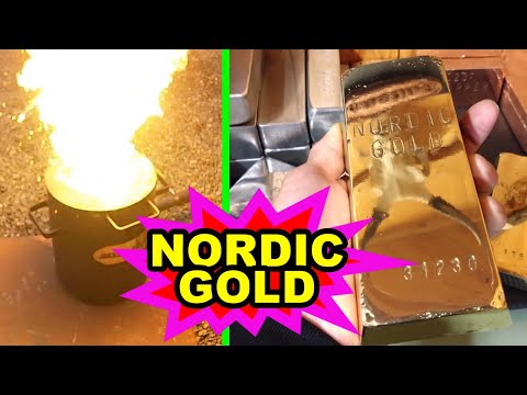 Beautiful nordic gold ingot casting. Melted it to make a treasure.