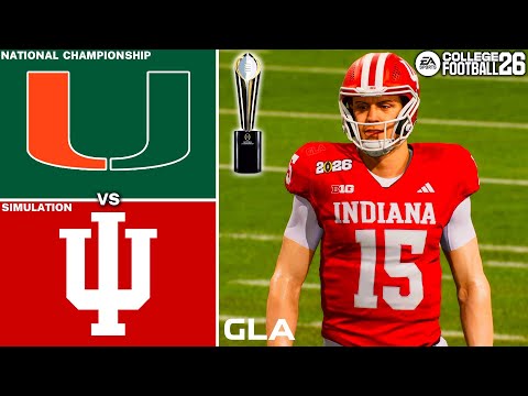 Indiana vs. Miami – CFP National Championship Simulation | CFB 26 PS5 Gameplay