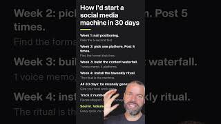if I had to start from scratch, here’s how I’d build a social media machine in 30 days