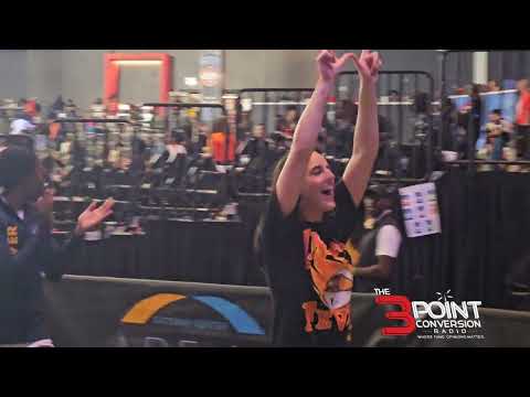 The Indiana Fever celebrates after clinching the first-round series over the Atlanta Dream