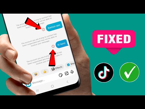 Tiktok Message Not Sending Problem | The account your trying to contact has been suspended |