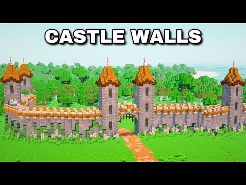Minecraft: The PERFECT Castle Wall Design - Tutorial (how to build 1.21)