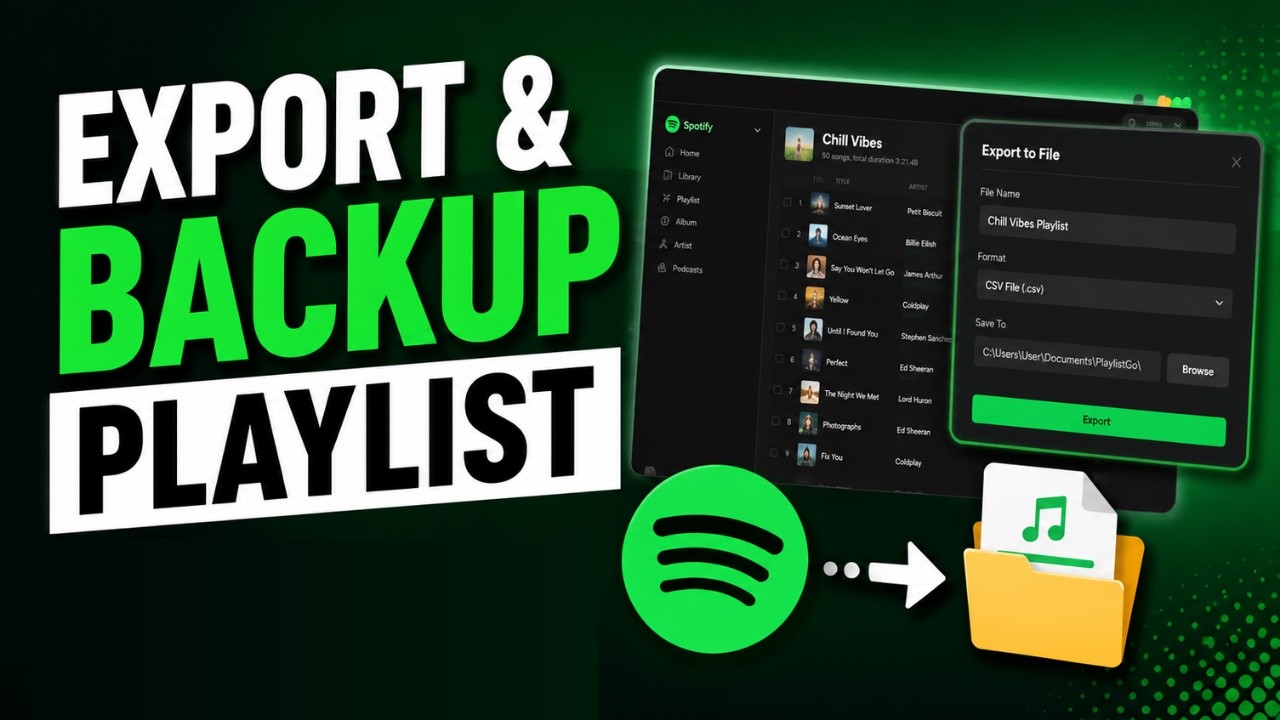 How to Backup Spotify Playlist to a Local File Video Tutorial