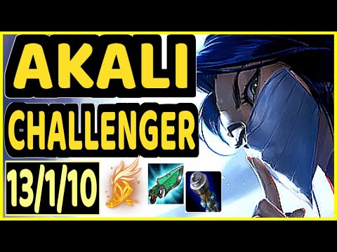 SERTUSS (AKALI) - 13/1/10 KDA TOP CHALLENGER GAMEPLAY - EUW