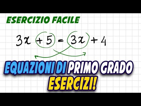 Equazioni di primo grado - Esercizi svolti