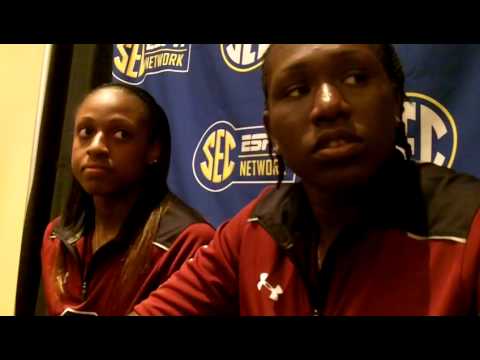 Tiffany Mitchell and Aleighsa Welch at SEC Media Days