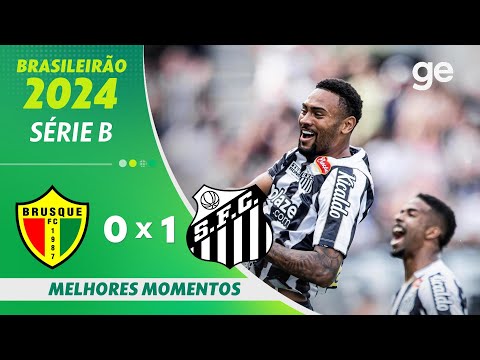 Gols e lances de Brusque x Santos