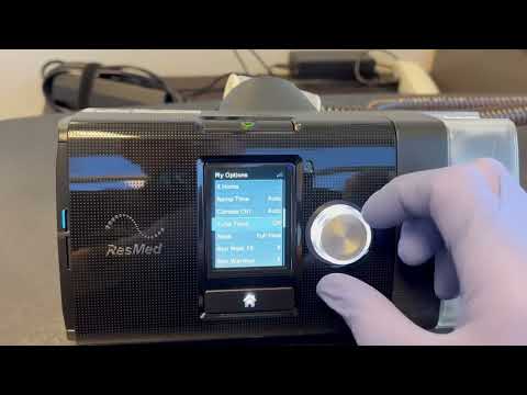 ResMed Airsense 10 How To Turn the Heated Hose or Water Tank Off and On