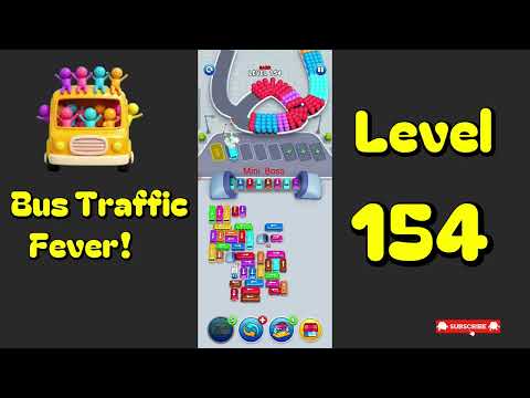 Bus Traffic Fever Level 154 Walkthrough | 🚌🚦 Parking & Color Sort Puzzle | Mini Boss