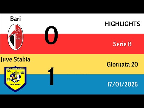 Bari - Juve Stabia 0-1 | HIGHLIGHTS 20 Giornata di Serie B | 17/01/2026