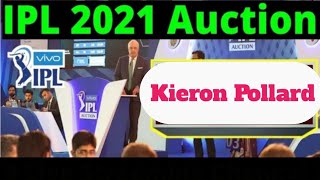 VIVO IPL AUCTION 2021 : keran Pollard 🙆
