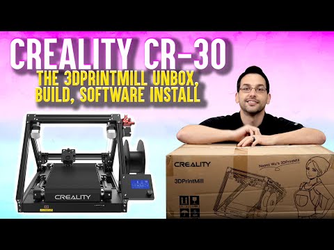 , title : 'CREALITY CR-30: THE 3D PRINT MILL UNBOX, BUILD, SOFTWARE INSTALL'