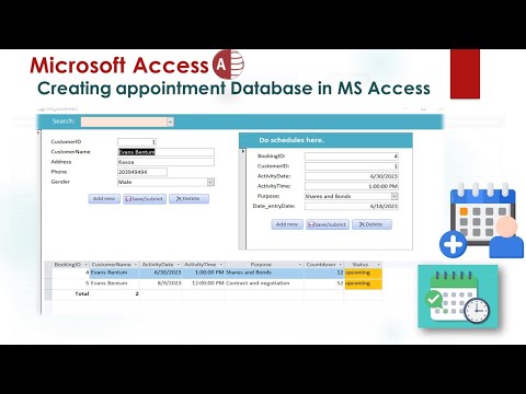 Creating Appointment Booking or scheduling Database in Microsoft Access