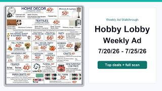 Hobby Lobby Weekly Ad (7/20/26 - 7/25/26) Top Deals