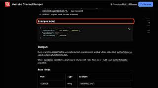 Youtube Channel Scraper — Apify Actor Walkthrough