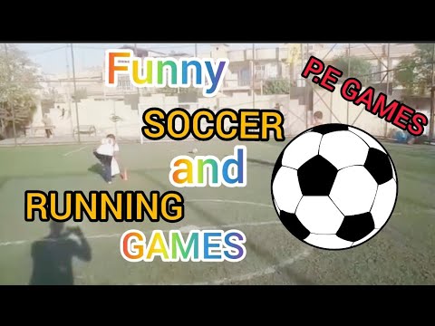 Funny running and soccer games for primary school